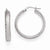 Sterling Silver Radiant Essence Rhodium-plated Hinged Hoop Earrings
