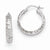 Sterling Silver Radiant Essence Rhodium-plated Hinged Hoop Earrings
