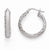 Sterling Silver Radiant Essence Rhodium-plated Hinged Hoop Earrings