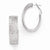 Sterling Silver Radiant Essence Rhodium-plated Hinged Hoop Earrings