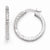 Sterling Silver Radiant Essence Rhodium-plated Hinged Hoop Earrings