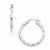 Sterling Silver Polished & Textured Hinged Hoop Earrings