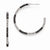 Sterling Silver Ruthenium-plated Diamond-cut Post Hoop Earrings