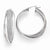 Sterling Silver Glitter Infused Oval Hinged Hoop Earrings
