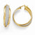 Sterling Silver Gold-plated Glitter Infused Hoop Earrings