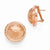 Sterling Silver Radiant Essence Rose Gold-plated Diamond-cut Omega Back Earrings