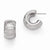 Sterling Silver Radiant Essence Rhodium-plated Brushed Diamond-cut Earrings