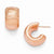 Sterling Silver Radiant Essence Rose Gold-plated Diamond-cut Post Hoop Earrings