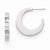 Sterling Silver Radiant Essence Rhodium-plated Post Hoop Earrings