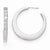 Sterling Silver Radiant Essence Rhodium-plated Post Hoop Earrings
