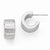 Sterling Silver Radiant Essence Rhodium-plated Post Hoop Earrings