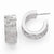 Sterling Silver Radiant Essence Rhodium-plated Post Hoop Earrings