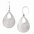 Sterling Silver Rhodium-plated Diamond-cut Dangle Earrings