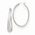 Sterling Silver Rhodium-plated Satin Oval Hoop Earrings