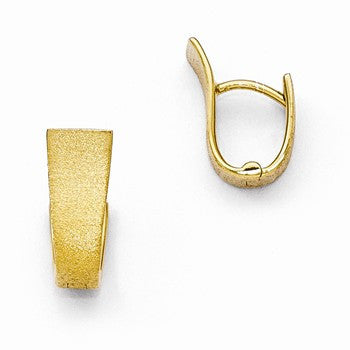 Sterling Silver Gold-plated Textured Hoop Earring, Jewelry Earrings