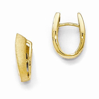 Sterling Silver Gold-plated Textured Hoop Earring, Jewelry Earrings
