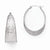 Sterling Silver Rhodium-plated Diamond-cut Hoop Earrings