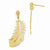 Sterling Silver Gold Plated Scratch Finish Earrings
