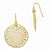 Sterling Silver Gold Flash-plated Satin-Finish Earrings