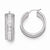 Sterling Silver Glitter Infused Round Hoop Earrings