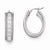 Sterling Silver Glitter Infused Oval Hoop Earrings