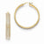 Sterling Silver Gold-tone Glitter Infused Hoop Ear, Jewelry Earrings