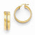 Sterling Silver Gold-tone Glitter Infused Hoop Earrings