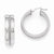 Sterling Silver Glitter Infused Round Hoop Earrings