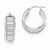 Sterling Silver Polished Glitter Infused Hoop Earrings