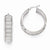 Sterling Silver Glitter Round Infused Hoop Earrings