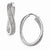 Sterling Silver Polished Swarovski Elements Hoop Earrings