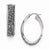 Sterling Silver Polished Swarovski Elements Hoop Earrings