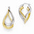 Sterling Silver Gold-plated Polished Twisted Hoop Earrings