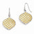 Sterling Silver Gold-plated Polished Scratch-Finish Earrings