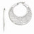Sterling Silver Fancy Polished Cut-out Large Hoop Earrings