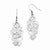 Sterling Silver Polished Brushed Cut-out Dangle Earrings