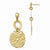 Sterling Silver Gold-plated Polished Textured Earrings