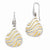 Sterling Silver Gold-plated Polished Matte Dangle Earrings