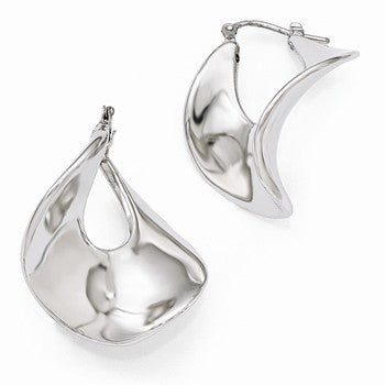 Sterling Silver Polished Twisted Hoop Earrings