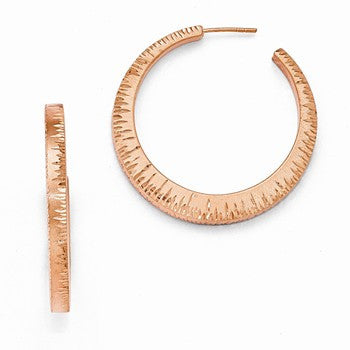 Sterling Silver Radiant Essence Rose Gold-plated Earrings
