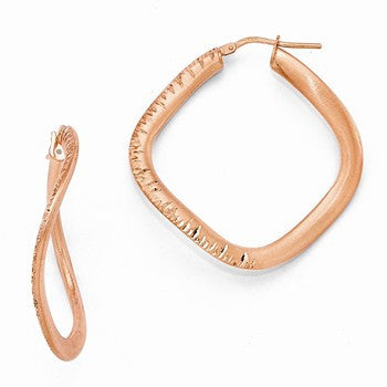 Sterling Silver Radiant Essence Rose Gold-plated Earrings