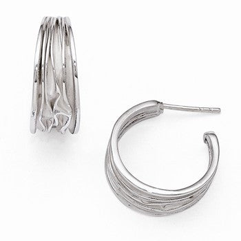 Sterling Silver Post Hoop Earrings