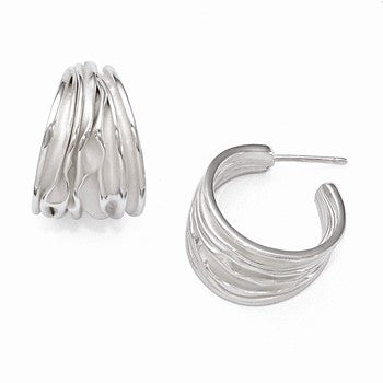 Sterling Silver Post Hoop Earrings