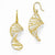 Sterling Silver Gold-toned Textured Spiral Earrings