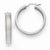 Sterling Silver Polished Scratch Finish Hoop Earrings