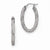 Sterling Silver Polished Textured Hoop Earrings