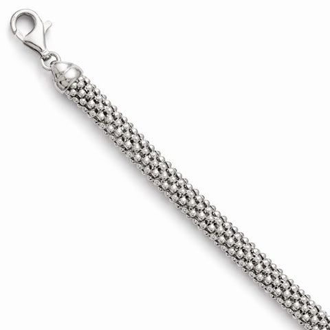 Sterling Silver Polished Mesh Bracelet
