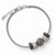 Sterling Silver Diamond-Cut Five Beaded Mesh Bracelet