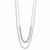 Sterling Silver Diamond-Cut Two Layer Beaded Necklace