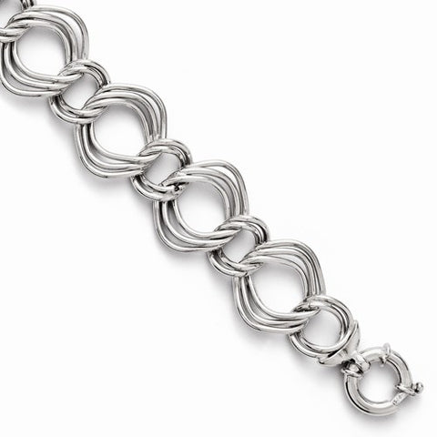Sterling Silver Triple Link Bracelet